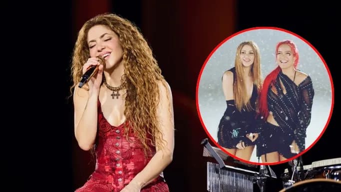 Shakira sorprende con un mensaje para Karol G en medio de concierto en Bogotá