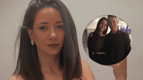 Izquierda: Ivet Playá. Derecha: foto de Ivet con Alejandro Sanz.